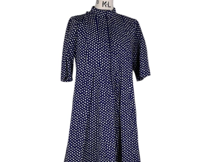 VINTAGE: Marimekko blue-white cotton dress from HÄRKKI print