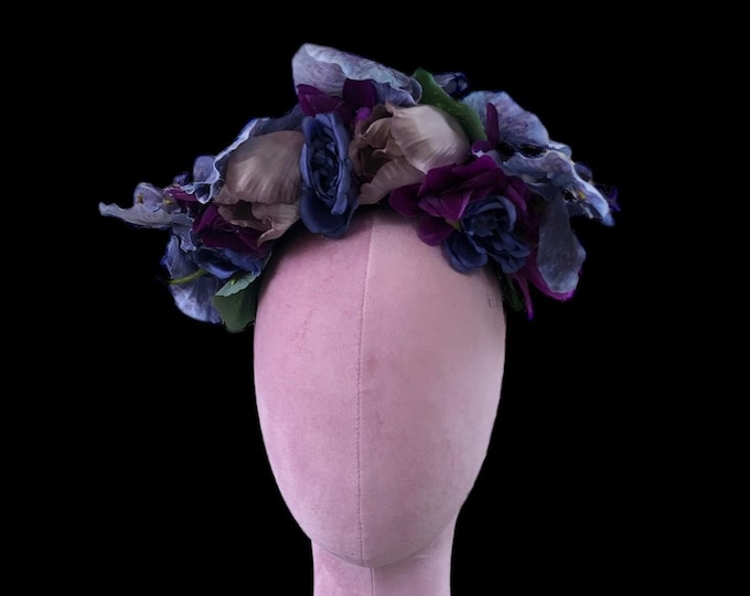 NEW: LILIUM flower headband, purple, blue