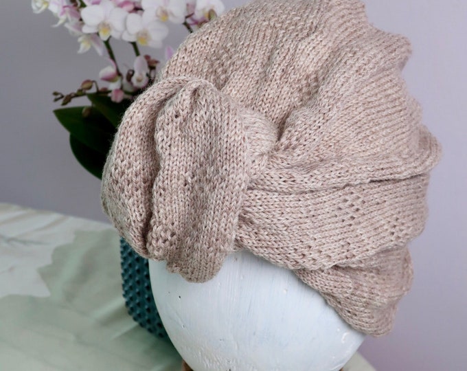 NEW: MONARDA knit turban, oatmeal