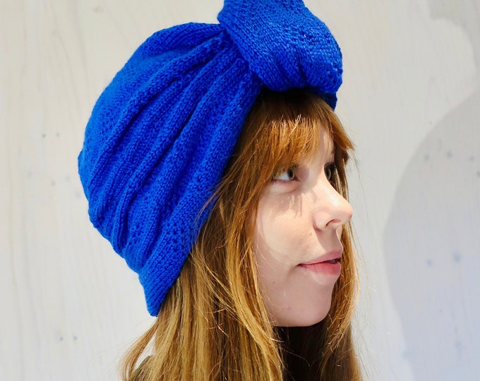 NEW: MONARDA knit turban, royal blue