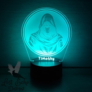 Rogue Fighter D20 Table Top Rpg TTRPG LED Lamp Night Light Gift