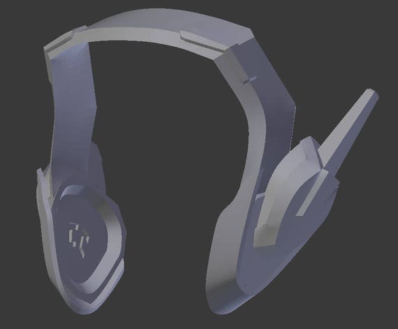 Overwatch D Va Headset Cosplay 3D Model Costume Prop Video Etsy