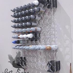 99 Hole Wall Mount Paint Rack For Vallejo / Army Painter Miniature Paints