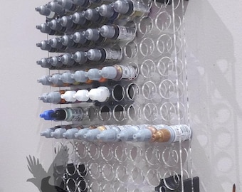 99 Hole Wall Mount Paint Rack For Vallejo / Army Painter Miniature Paints