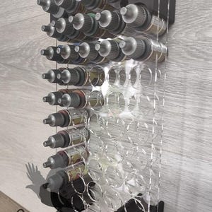 50 Hole Wall Mount Paint Rack For Vallejo / Army Painter Miniature Paints