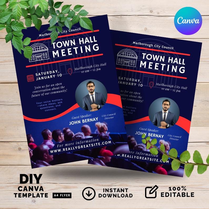 town-hall-meeting-canva-flyer-template-etsy