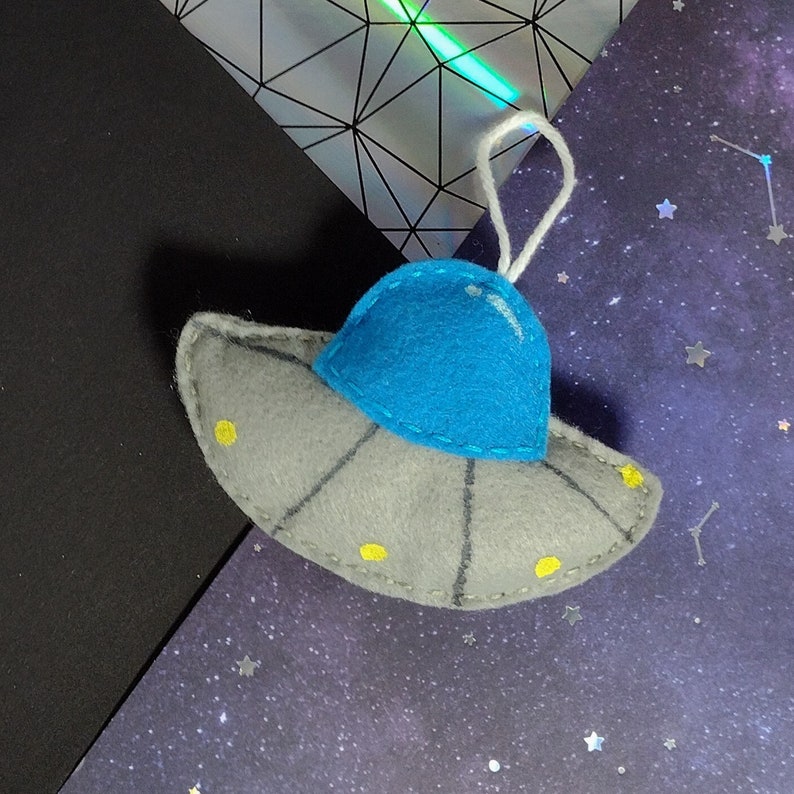 Handmade Outer Space Themed Christmas Tree Ornaments _ Alien Etsy