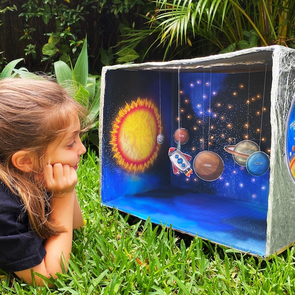 SISTEMA SOLAR -Diorama- DIY Set - Descarga Instantánea - Incluye Instrucciones y Lección Gratuita sobre Planetas en nuestro Sistema Solar