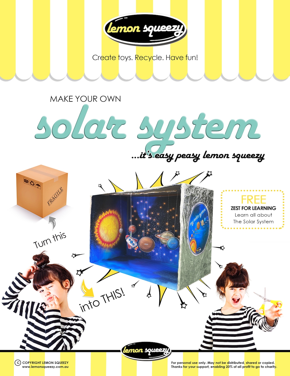 SOLAR SYSTEM diorama DIY Set Instant Download Includes Etsy