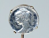 Antique French Art Nouveau Silver Pin