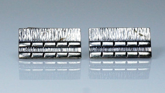 Vintage Polish Modernist Silver Cufflinks