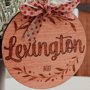 Personalized Annual Keepsake Ornament - Personalized Wooden Annual Ornament - Stocking Filler for Kids - Wood Christmas Ornament -