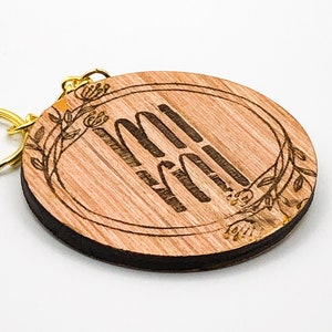 Mimi Keychain- Engraved Wood Keychain- Gift For her -Gift for Mimi -Purse Charm -Gift for New Grandma/ Mimi