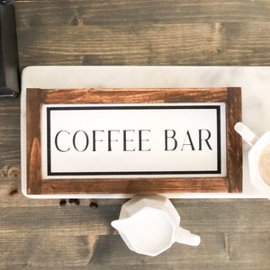 Placa de cafeteria - Presente para amantes de café - Decoração de cafeteria - Decoração de parede de cozinha - Placas de cozinha