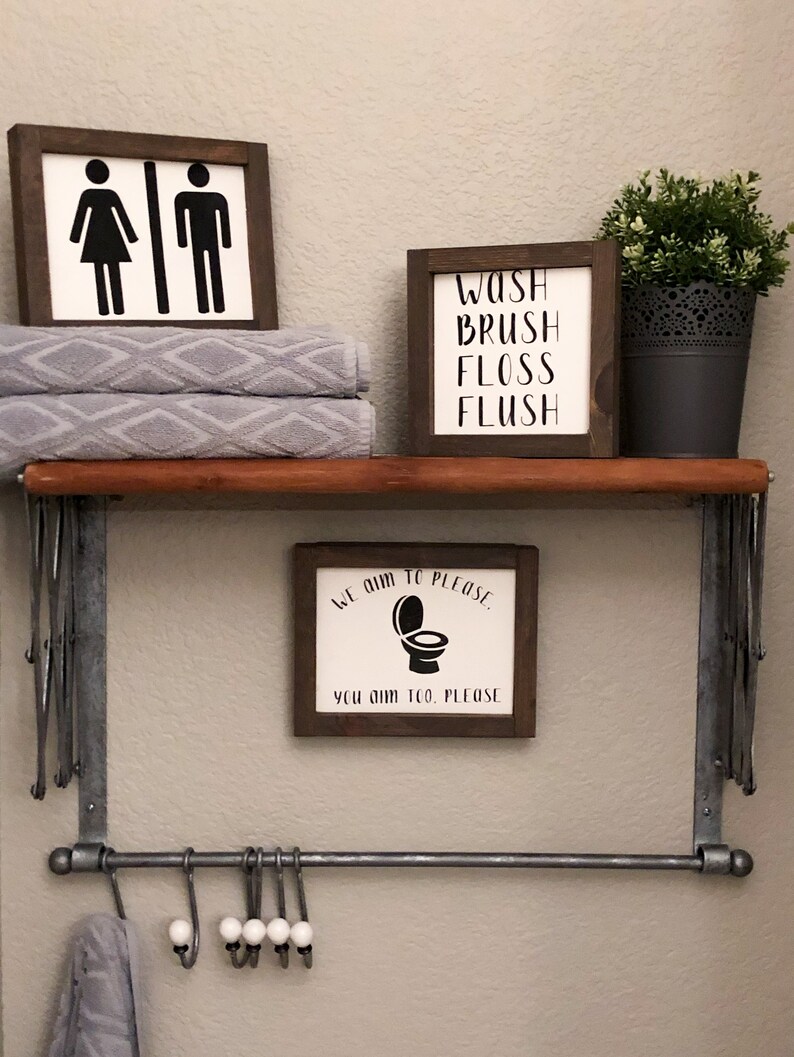 Bathroom Wall ArtFunny Bathroom Sign Bathroom Wall Art Etsy
