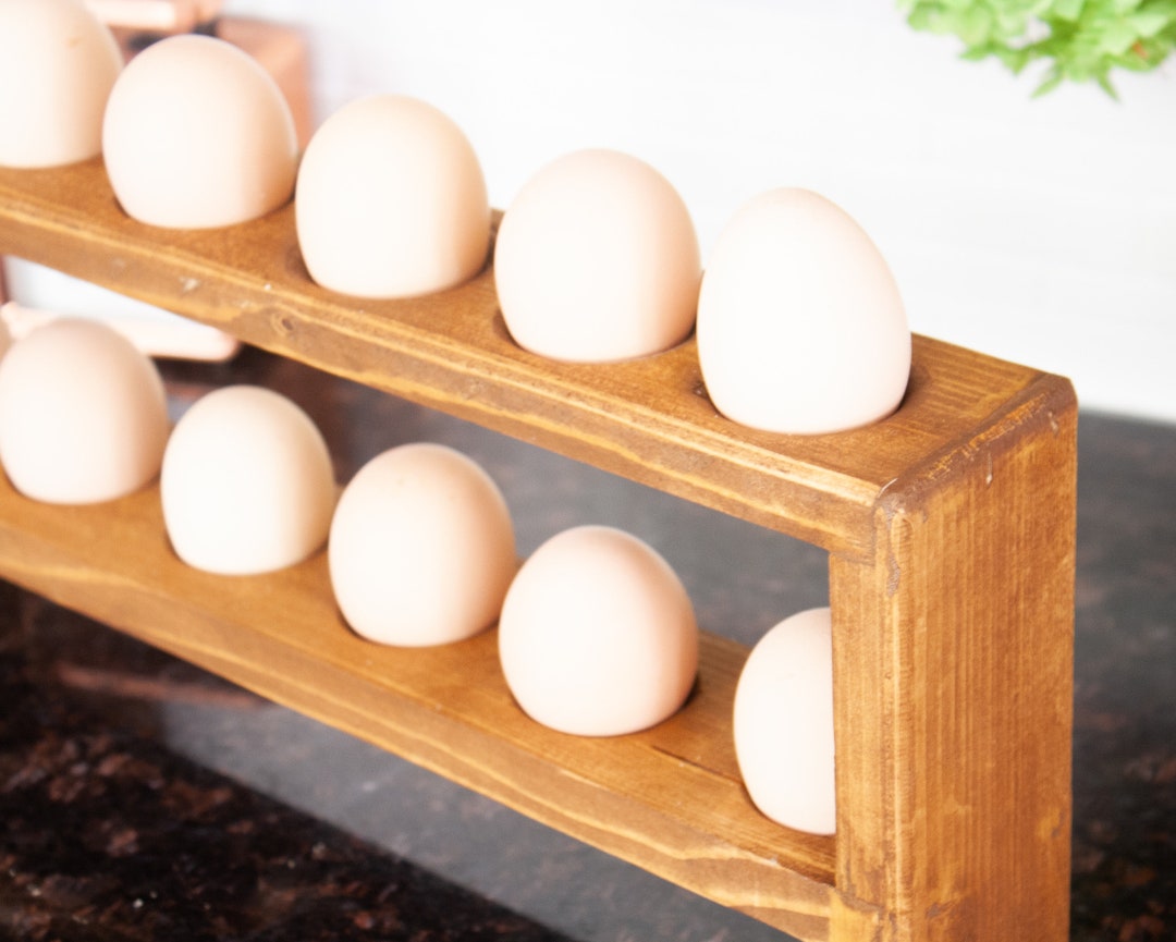 Wooden Egg Holder - Countertop Egg Storage - Etsy