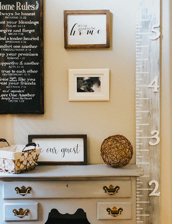Wood Growth Chart Ruler- Baby Shower Gift- Milestone Tracker- Kids Room Decor- Family Keepsake