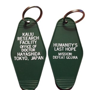 Godzilla inspired "Kaiju Research Facility" Keytag