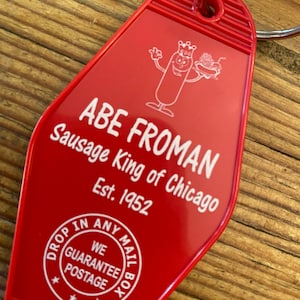 Sausage king inspired keytag.