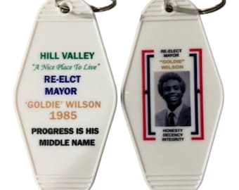 GOLDIE WILSON back to the future inspired keytag