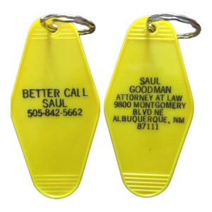 Better Call Saul inspired "Saul Goodman Attorney At Law" keytag