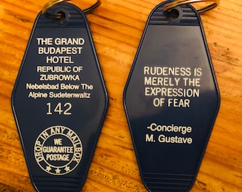 GRAND BUDAPEST HOTEL inspired keytag
