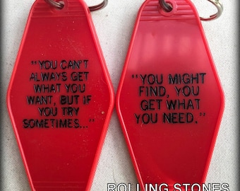 Rolling Stones inspired key tag