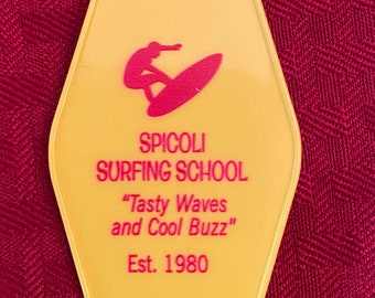 Spicoli surf school fast Times at Ridgemont high inspired keytag