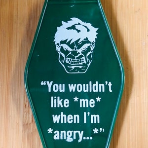 Green Rage Research Comic Book Don&#39;t Make Me Mad Movie Keytag