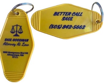 Graphic version of Better Call Saul inspired keytag.
