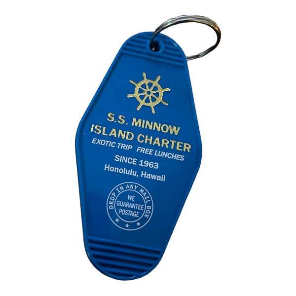 Gilligans island inspired SS minnow island charter keytag