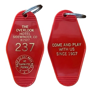 RED gold HAUNTED HOTEL 237 Keytag