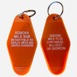 A CLOCKWORK ORANGE inspired keychain, key fob - Korova Milk Bar