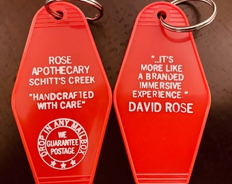 Rose Apothecary Schitt's Creek inspired Rose Apothecary keytag - On Sale!