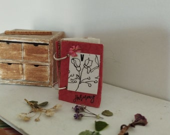 Miniature herbary notebook - scale 1:12-Dollhouse miniatures