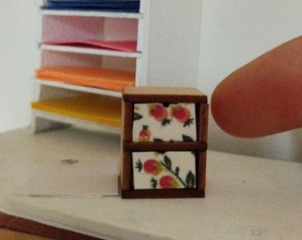 wood organizer with drawers -scale 1:12-dollhouse miniature-