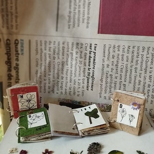 Miniature herbary notebook scale 1:12-Dollhouse miniatures image 2