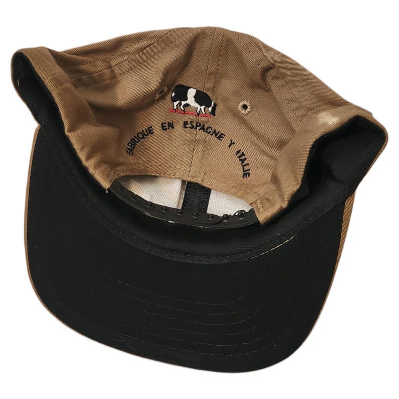 Donald J Pliner Tan Baseball Cap Embroidered Logo Adjustable Made in USA Vintage image 2
