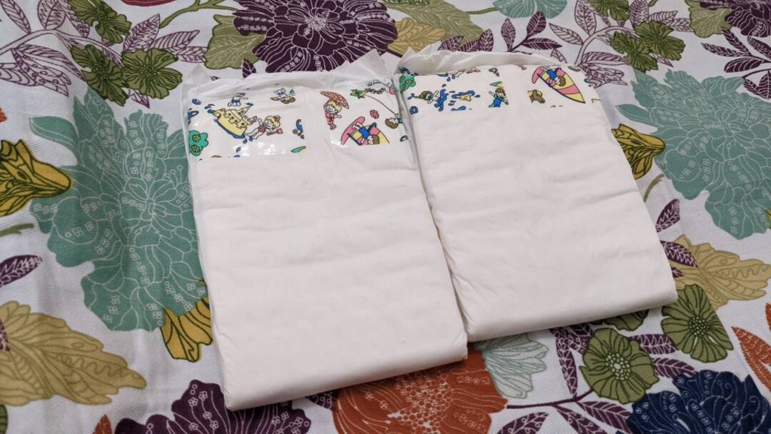 Vintage Plastic Jordache Disposable Diapers Size Small Lot of 2 Vintage