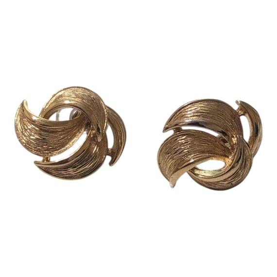 Givenchy Gold Earrings Pierced Textured Statement Designer Jewelry