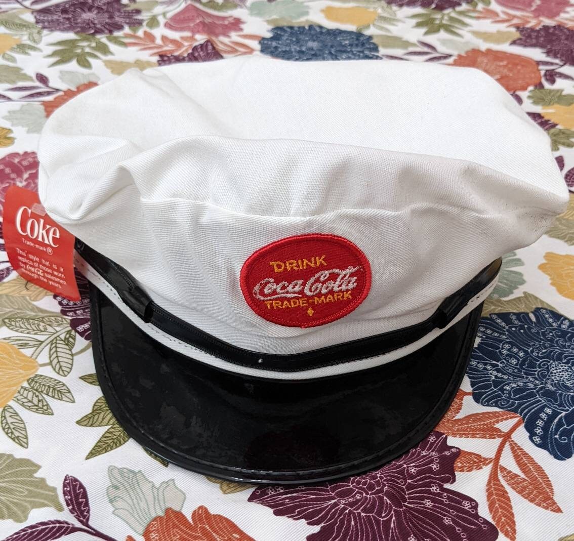 s-l400.jpg Vintage 1970s Coca Cola Delivery Driver Hat‎ Cap Uniform Coke Soda Advertising main image 1
