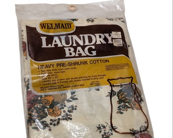 Welmaid Laundry Bag Garden Print Cotton Made In USA FREE Shipping