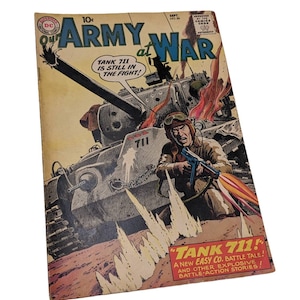 Our Army At War Issue 86 1959 DC Comics Vintage Rare War Tank 711 FREE Shipping