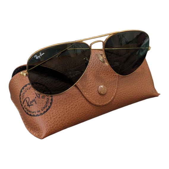 Bausch Lomb Ray Ban Aviators Vintage 58 14 Gold Sunglasses Wrap BL Etsy