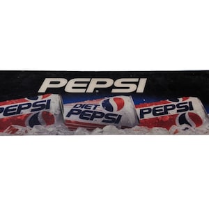 Pepsi Cola Top Backlight Panel Part or Advertising Sign 8.5x28.25&quot; Diet Pepsi
