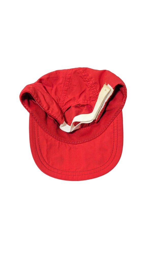 Asics Red Nylon Adjustable Strapback Hat Made In … - image 2