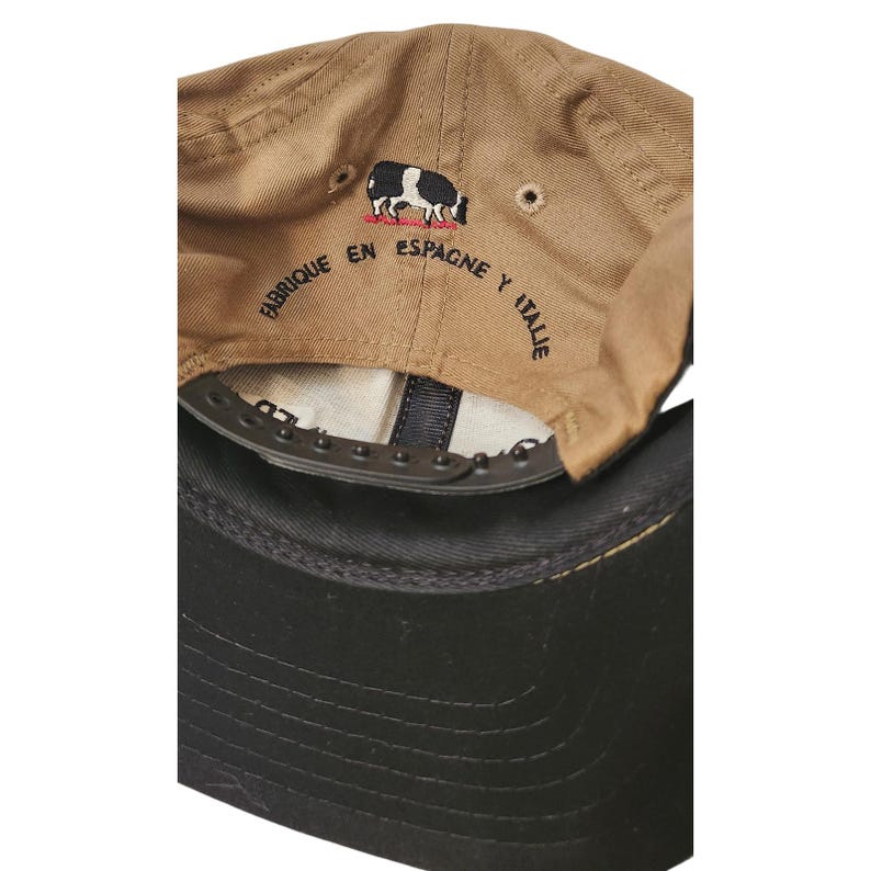 Donald J Pliner Tan Baseball Cap Embroidered Logo Adjustable Made in USA Vintage image 3