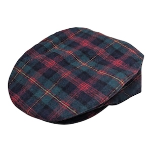 Pendleton ullblandad rutig körkeps tidningsboyhatt i klassisk stil, liten