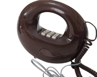 Western Electric Brown Sculptura Donut Telephone Vintage 70s
