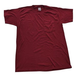 Fruit Of The Loom Golden Blend Vintage Blank Blue Pocket T Shirt Large 42-44